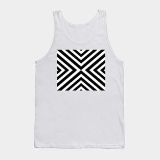 Abstract triangles geometric pattern - black and white. Tank Top